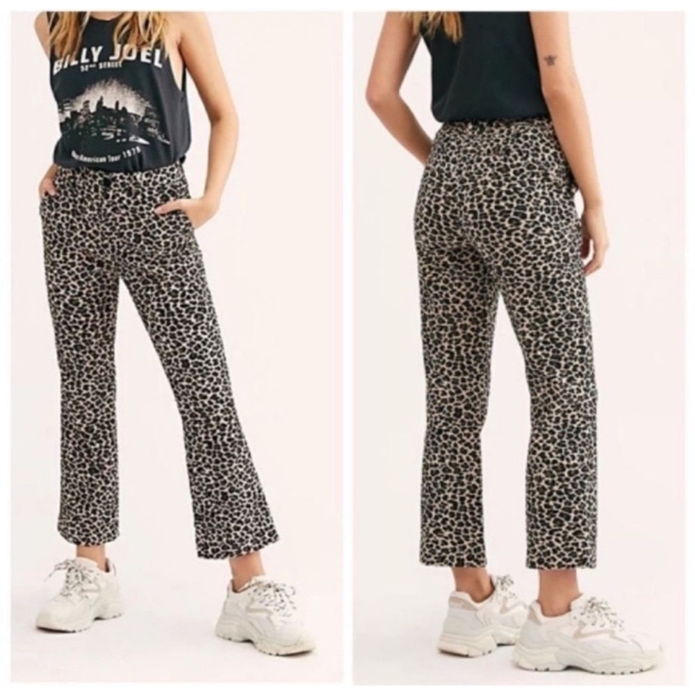 Zadig & Voltaire Polis Jac Leo Leopard Print Cropped Pants Size 38/Medium (A)